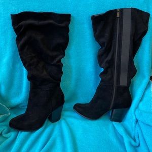 Torrid Black Extra Wide Calf Over the Knee Slouch Boots